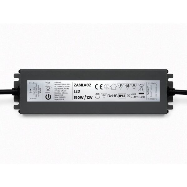 LED maitinimo šaltinis 150W IP67