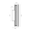 ml2722t Sieninis šviestuvas Trivia juodas 6W LED CCT IP44