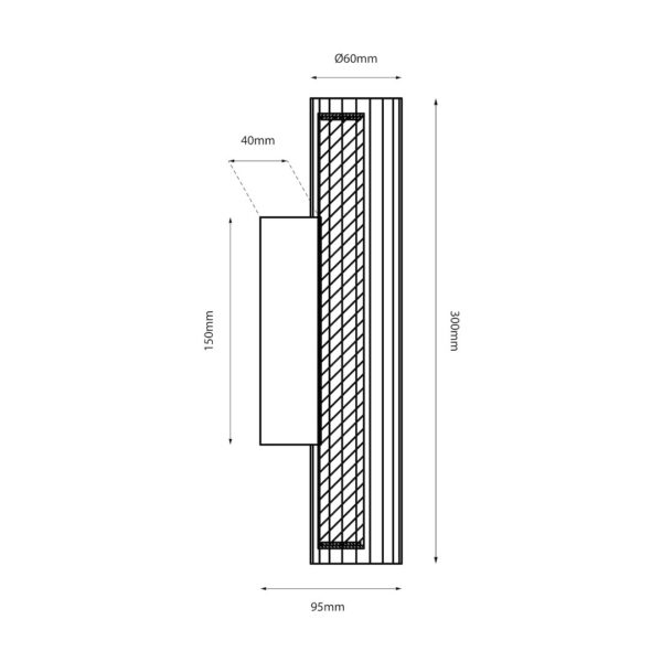 ml2722t Sieninis šviestuvas Trivia juodas 6W LED CCT IP44