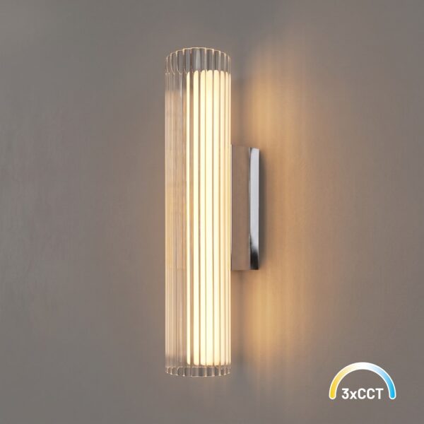 Sieninis šviestuvas Trivia chromo spalvos 6W LED CCT IP44