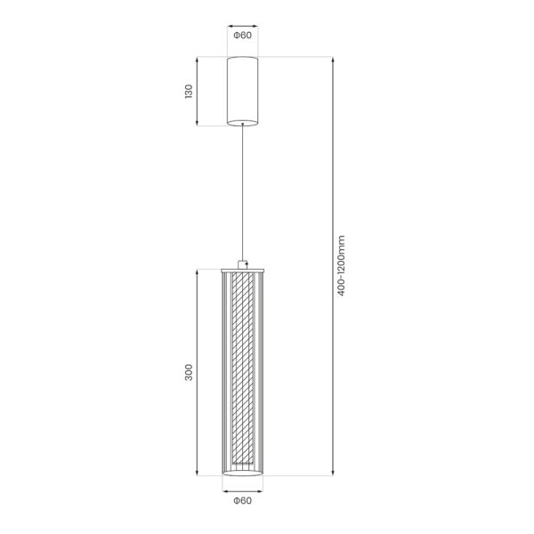 Pakabinamas šviestuvas Trivia juodas 10W LED CCT IP44