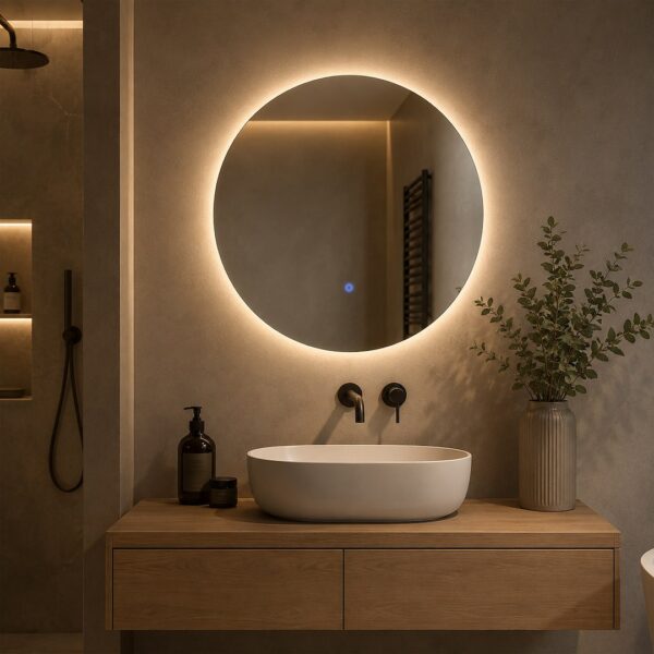 ml2823b Veidrodis su LED apšvietimu Riflesso Ø 600 mm 16W LED 3000K-4000K-6000K