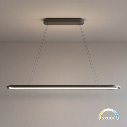 Pakabinamas šviestuvas Saturno 30W LED CCT juodas