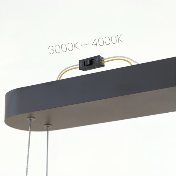 Pakabinamas šviestuvas Saturno 30W LED CCT juodas