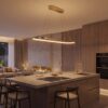Pakabinamas šviestuvas Saturno 30W LED CCT auksinis