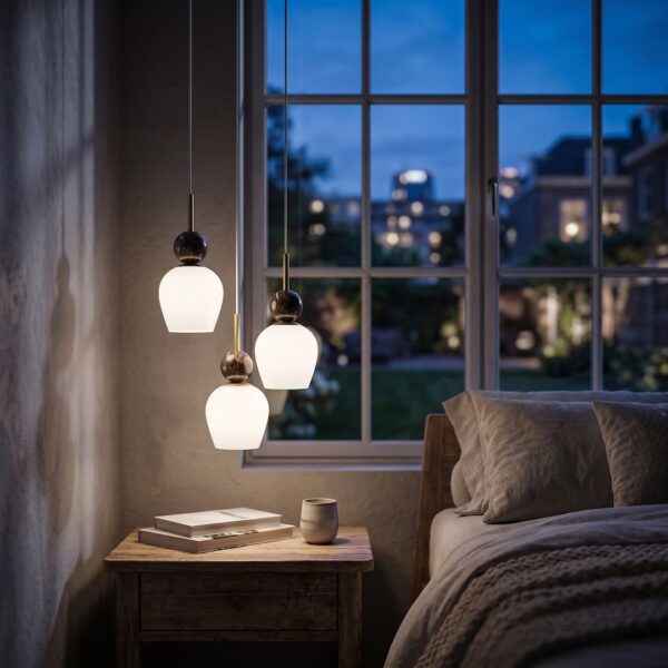 Pakabinamas šviestuvas Carrara (apvali konstrukcija) 3×E14