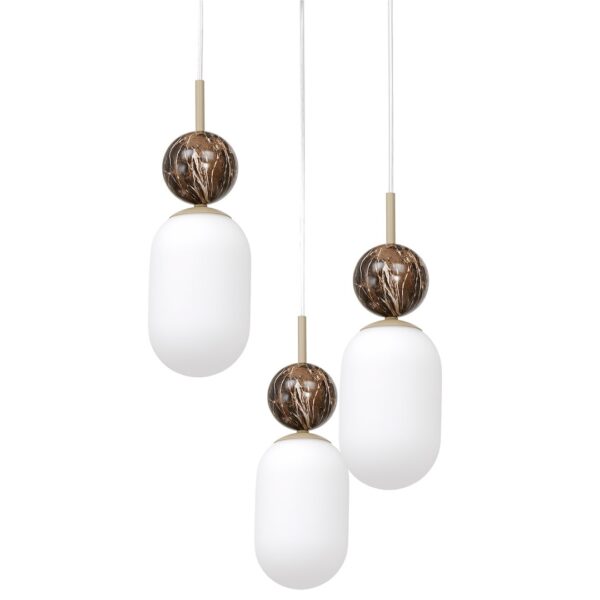 Pakabinamas šviestuvas Crema (apvali konstrukcija) 3×E14